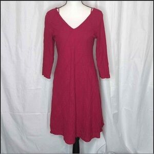 Soft Surroundings Deep Red Long Sleeve Dress